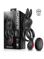 Konny Anillo Vibrador Doble con Conejito y Control Remoto
