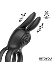 Konny Anillo Vibrador Doble con Conejito y Control Remoto