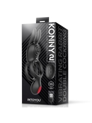 Konny Anillo Vibrador Doble con Conejito y Control Remoto