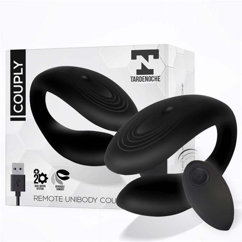 Couply Juguete para Parejas con Control Remoto USB Unibody Silicona Liquida