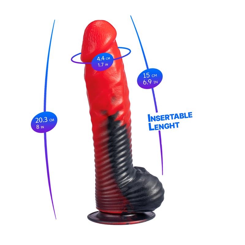 Dildo Silicona Liquida Devil Red 8