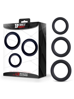 Set de 3 Anillos para el Pene Silicona S M y L