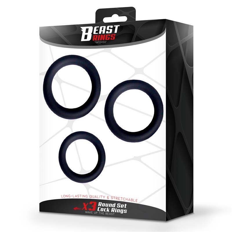Set de 3 Anillos para el Pene Silicona S M y L