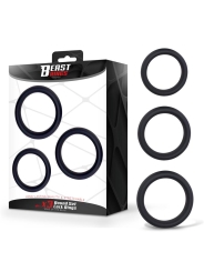 Set de 3 Anillos para el Pene Silicona S M y L