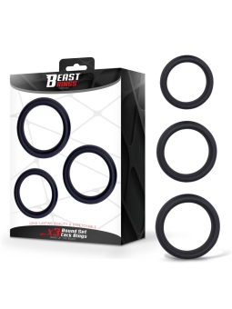 Set de 3 Anillos para el Pene Silicona S M y L