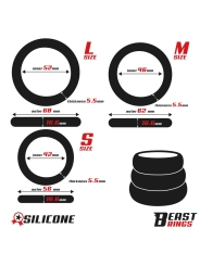 Set de 3 Anillos para el Pene Silicona S M y L