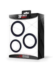 Set de 3 Anillos para el Pene Silicona S M y L