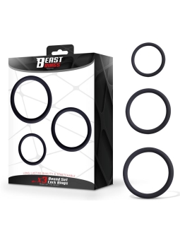 Set de 3 Anillos para el Pene Silicona S M y L