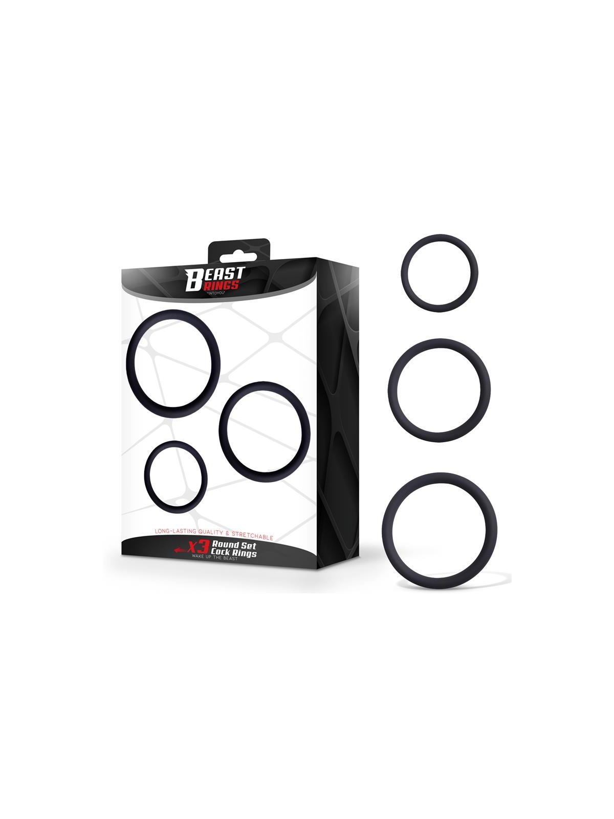 Set de 3 Anillos para el Pene Silicona S M y L