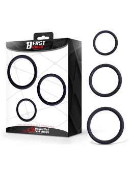 Set de 3 Anillos para el Pene Silicona S M y L