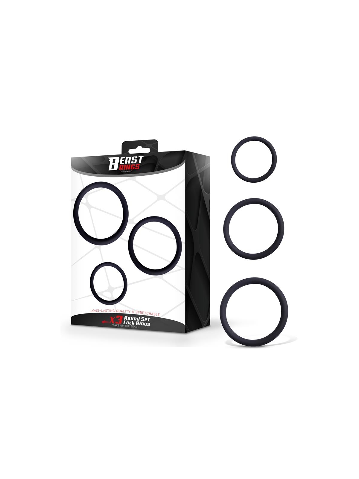 Set de 3 Anillos para el Pene Silicona S M y L