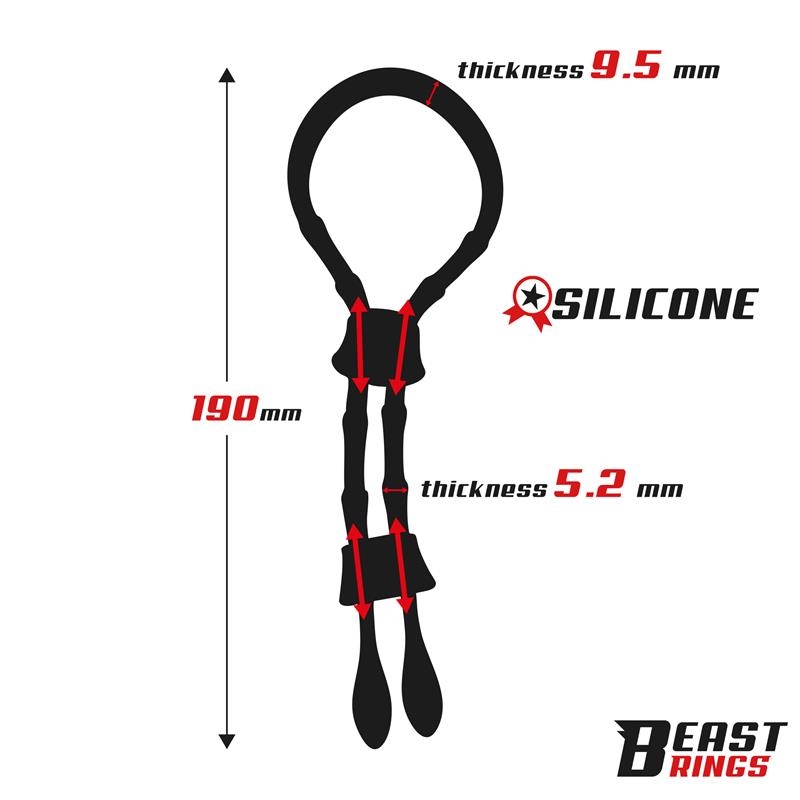 Lasso Anillo para el Pene Silicona Ajustable