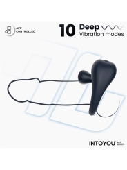 Kenny Anillo Vibrador con Estimulador de Clitoris y APP Azul Oscuro