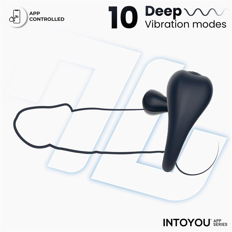 Kenny Anillo Vibrador con Estimulador de Clitoris y APP Azul Oscuro