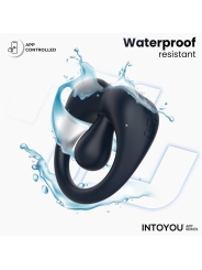 Kenny Anillo Vibrador con Estimulador de Clitoris y APP Azul Oscuro