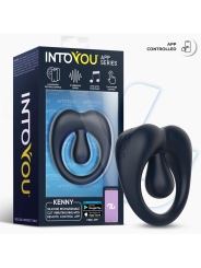 Kenny Anillo Vibrador con Estimulador de Clitoris y APP Azul Oscuro