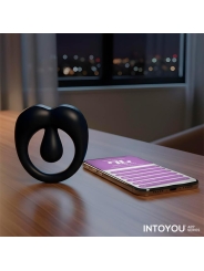 Kenny Anillo Vibrador con Estimulador de Clitoris y APP Azul Oscuro