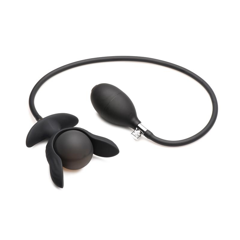 Dark Pearl Plug Anal con Inflado y Vibracion con Control Remoto