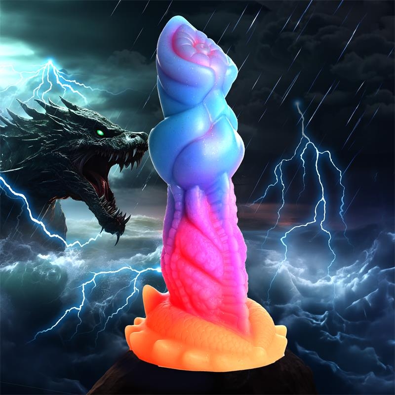 Aqua Cock Dildo Brilla en la Oscuridad Silicona