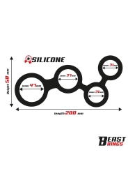 Multi Anillo para el Pene Silicona 47 mm