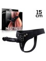 Mistress Arnes Elastico con Dildo de Silicona de 15 cm Negro