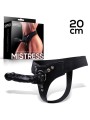 Mistress Arnes Elastico con Dildo de Silicona de 20 cm Negro