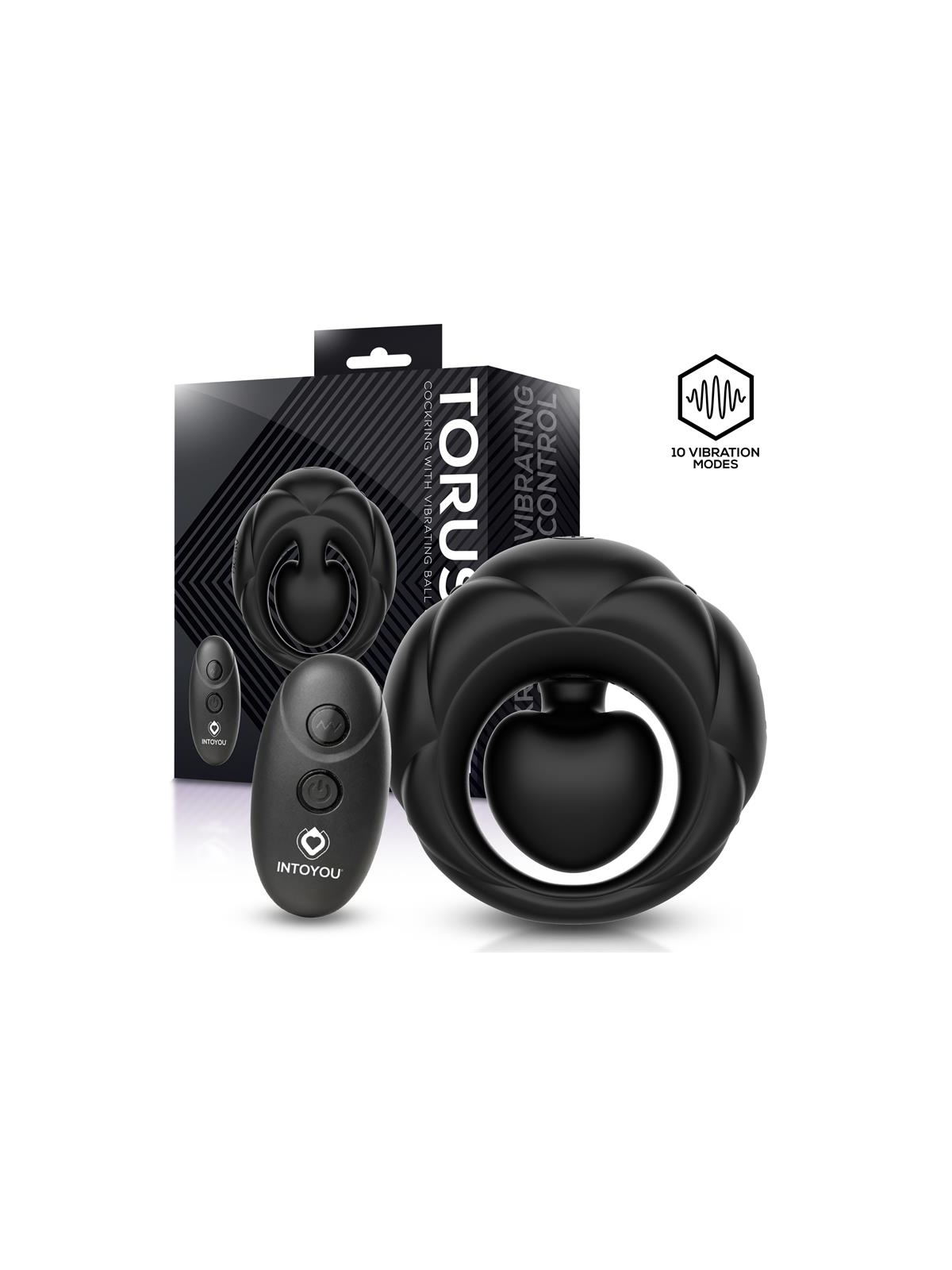 Torus Anillo Vibrador con Bola Clitoriana con Control Remoto USB