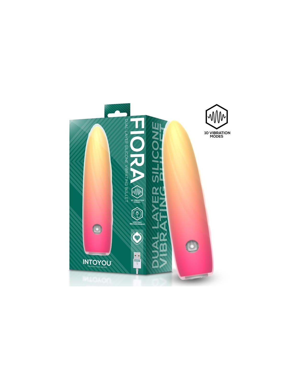 Fiora Bala Vibradora Silicona Doble Capa USB