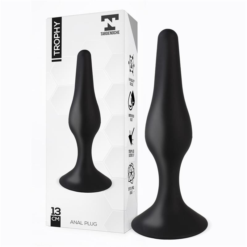 Trophy Plug Anal 13 cm Silicona Negro