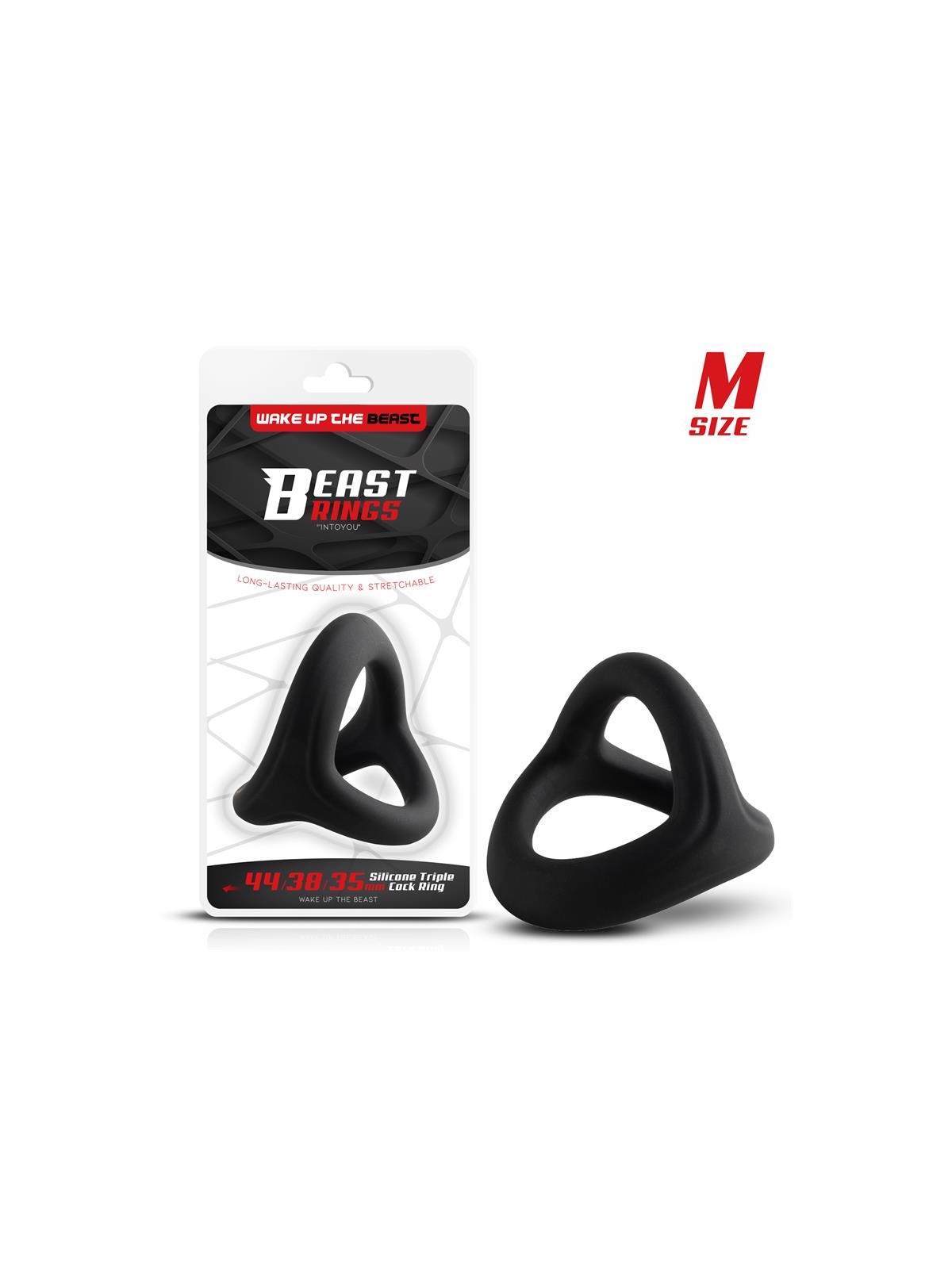 Anillo Triple Silicona Solida 44 38 35mm Talla M
