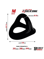 Anillo Triple Silicona Solida 44 38 35mm Talla M
