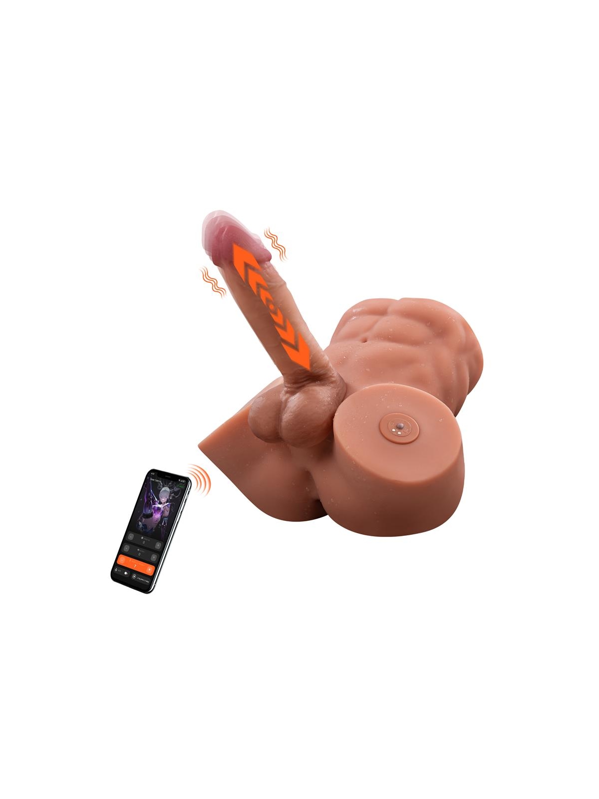 Gretel Masturbador con Thrusting y Dildo Desmontable