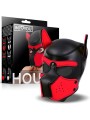 Hound Mascara de Perro Neopreno Hocico Extraible Negro Rojo Talla unica