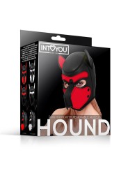 Hound Mascara de Perro Neopreno Hocico Extraible Negro Rojo Talla unica