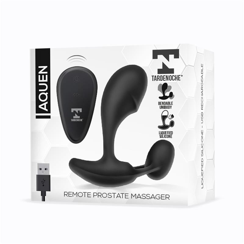 Aquen Estimulador Prostatico y Perineo Control Remoto Silicona Liquida USB Magnetico