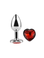 Plug Anal con Joya de Corazon Red Scarlet Talla M