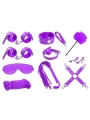 Set Bondage de 10 Piezas Purpura Set Bondage de 10 Piezas Purpura