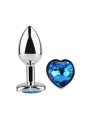 Plug Anal con Joya de Corazon Blue Sapphire Talla L