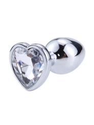 Plug Anal con Joya de Corazon Blanco Talla L