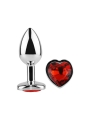 Plug anal Base Corazon Red Scarlet Talla L