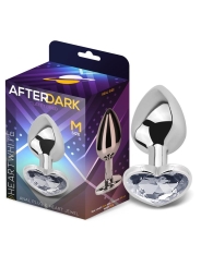 Plug Anal con Joya de Corazon Blanco Talla M