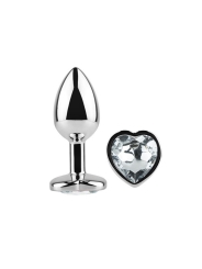 Plug Anal con Joya de Corazon Blanco Talla M
