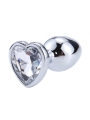Plug Anal con Joya de Corazon Blanco Talla M