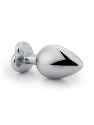 Plug Anal con Joya de Corazon Blanco Talla M