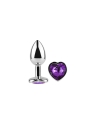 Plug Anal con Joya de Corazon Purple Lavender Talla S