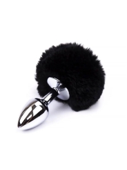 Plug Anal con Pompon Negro Talla S