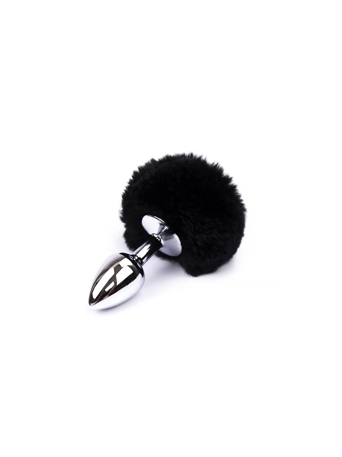 Plug Anal con Pompon Negro Talla S