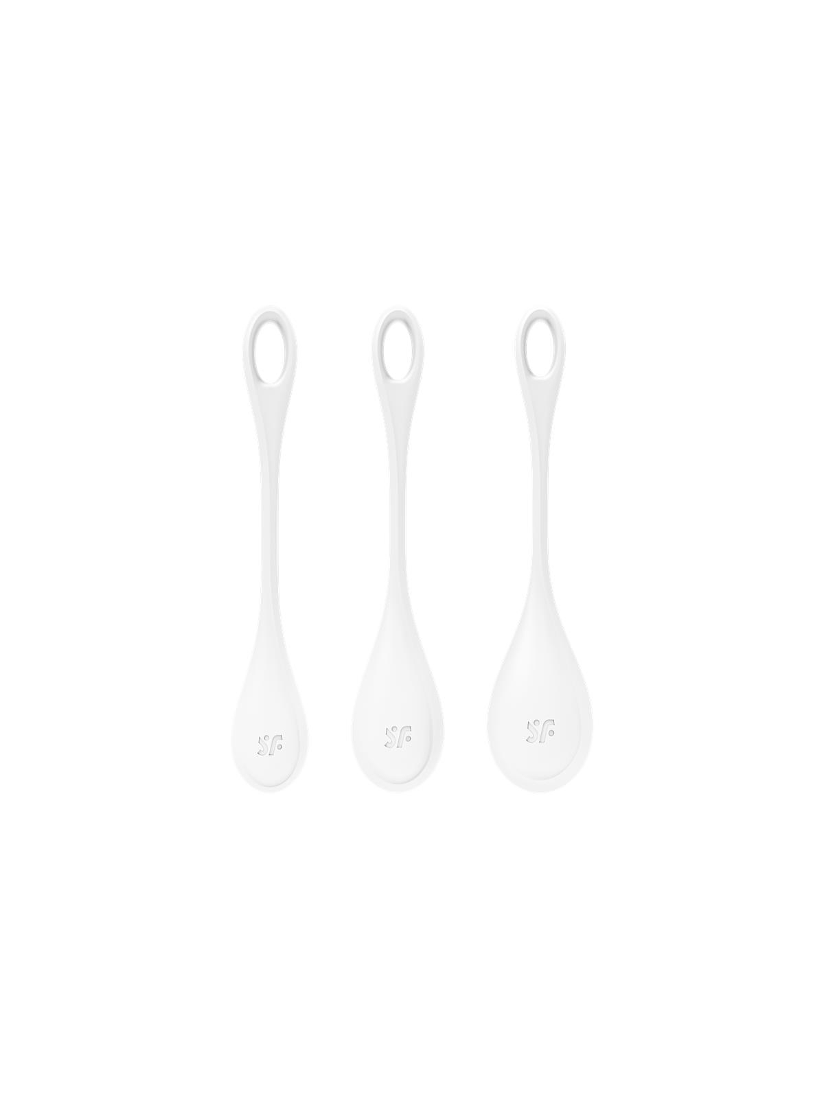 Set 3 Bolas Suelo Pelvico Yoni Power 1 Blanco