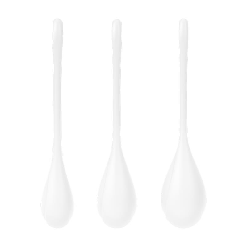 Set 3 Bolas Suelo Pelvico Yoni Power 1 Blanco