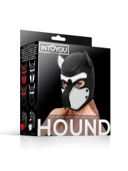 Hound Mascara de Perro Neopreno Hocido Extraible Negro Blanco Talla unica